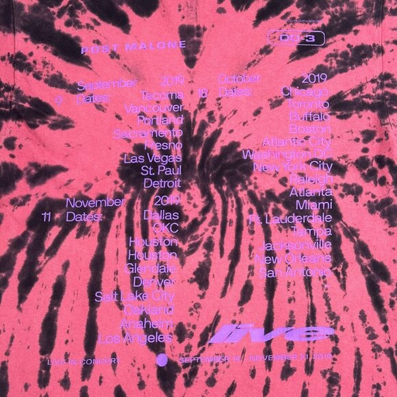 Post Malone Hollywoods Bleeding Tie Dye T Shirt - Picture 4 of 5